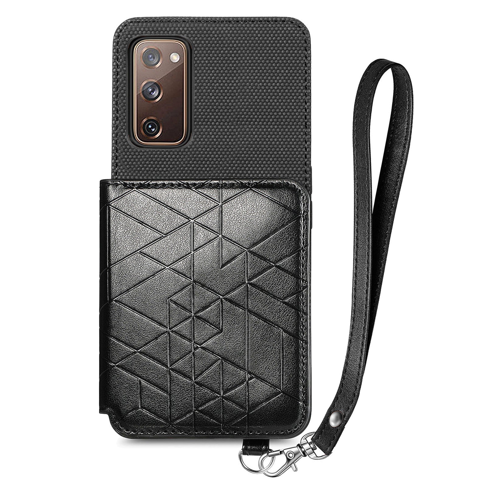 For Samsung Galaxy S20 FE 2022 S20 FE 5G S20 FE S20 Lite Anti-scratch Phone Case with Strap Kickstand PU Leather TPU Geometry Imprinted Protective Wallet Cover For Samsung Galaxy S20 FE 2022 S20 FE 5G S20 FE S20 Lite Anti-scratch Phone Case with Strap Kickstand PU Leather TPU Geometry Imprinted Protective Wallet Cover